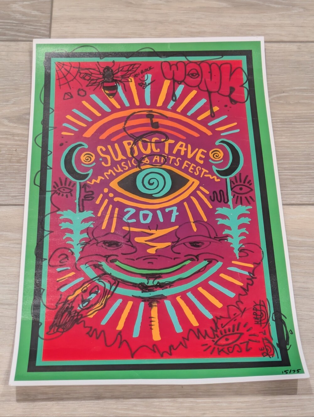 2017 SubOctave Music & Arts Festival Outback Ranch Houston EDM Promo Print 15/75